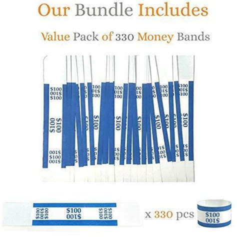 Money Bands Currency Sleeves Straps Made In Usa Pack Of For