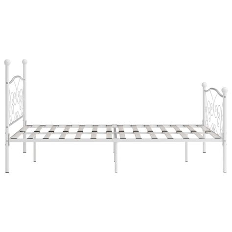 Estrutura De Cama Estrado De Ripas X Cm Metal Branco Loja