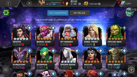 Hows My 5 And 6 Star Roster — Marvel Contest Of Champions