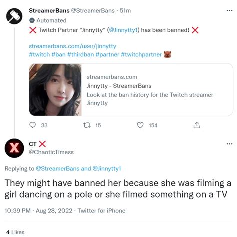 Popular Irl Streamer Jinnytty Banned From Twitch For Third Time