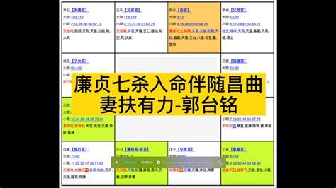 紫微斗数 案例分析 分享 廉贞七杀入命伴随昌曲 妻扶有力 郭台铭 官禄宫 武曲 化权 破军 财帛宫 紫微 贪狼 Youtube