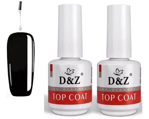 Kit Top Coat D Z Selante Preparador Auto Brilho Unhas Gel