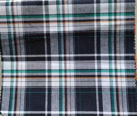 Pure Cotton Check Shirting Indigo Twill Check Shirting Check