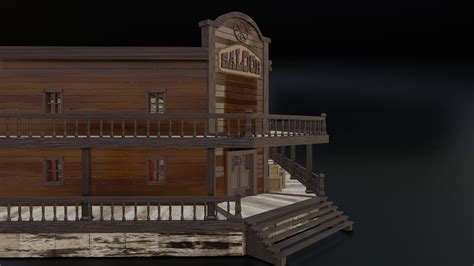 Western Saloon With Interior 3D - TurboSquid 1980448