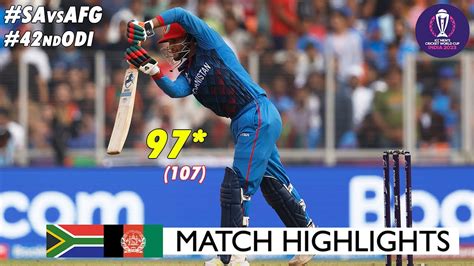 South Africa Vs Afghanistan World Cup 2023 42nd Match Highlights 2023