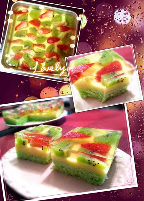 六月の记录篇: ★☆水果布丁蛋糕（Fruit Flan Pudding Cake)☆★