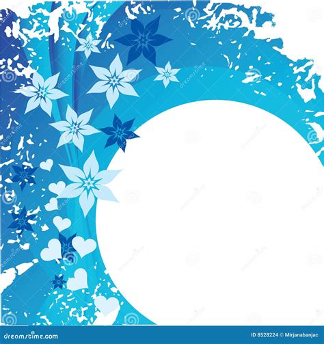 Blue Floral Card Stock Vector Illustration Of Blue Natural 8528224