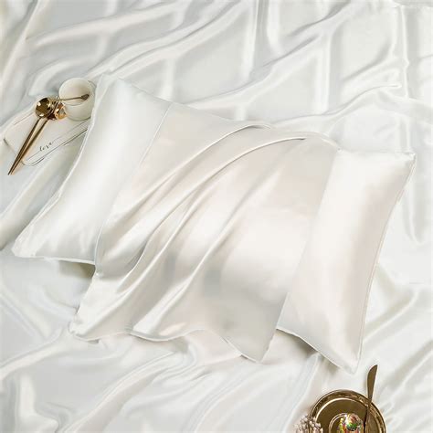 Satin Silk Standard Creamy White Pillowcase Elva