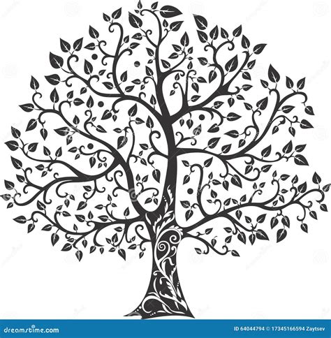 Tree Drawing Leaves Stock Illustrations – 98,989 Tree Drawing Leaves ...