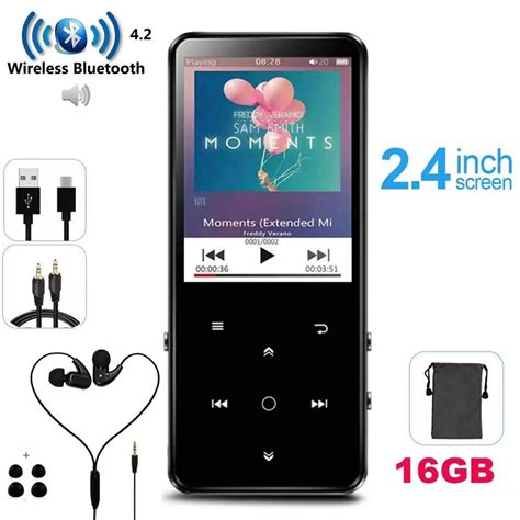 MP4 Player 16GB Bluetooth 4.0 Touch Lossless Sound Metal Music Player ...