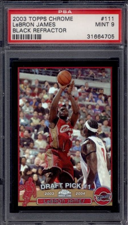 LeBron James Rookie Highlights 2003 Topps Black Chrome Refactor Set Break