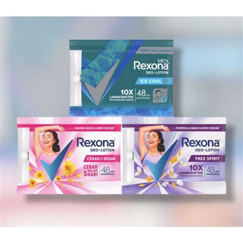 Jual Ecer Rexona Deo Lotion Deodorant Sachet Men Ice Cool Free