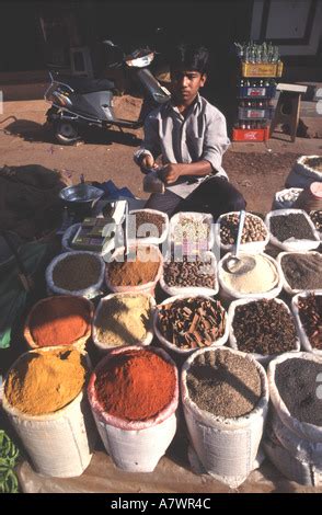 Spice Stall At Mapusa Market Goa India Asia Stock Photo Alamy