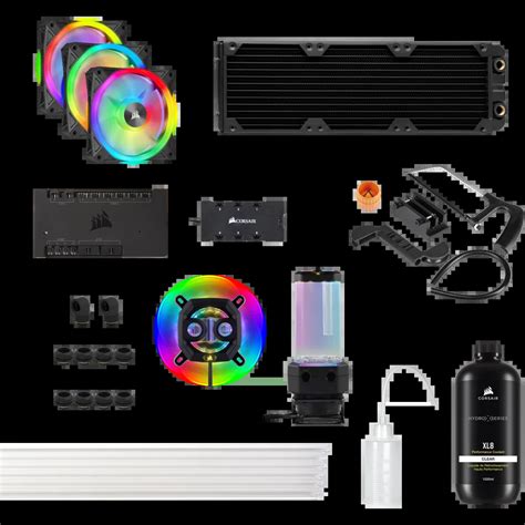 Hydro X Series Icue Xh I Rgb Pro Custom Cooling Kit Black