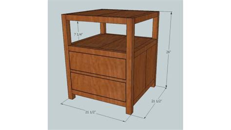 End Table With Drawers Free Woodworking