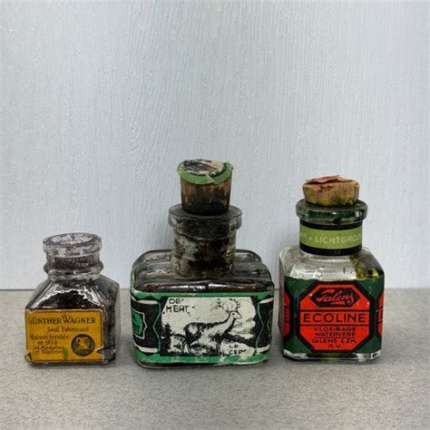 Antique Ink Bottles Etsy