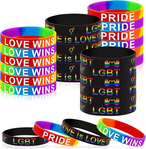 Amazon LGBT Pride Wristbands LGBT Lesbian Rainbow Wristbands Pride