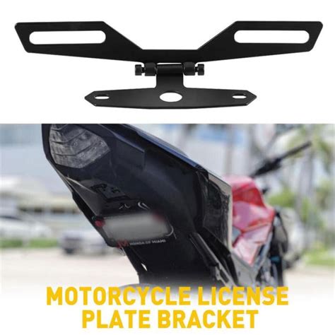 Universal Motorcycle License Number Plate Holder Tail Tidy Bracket For