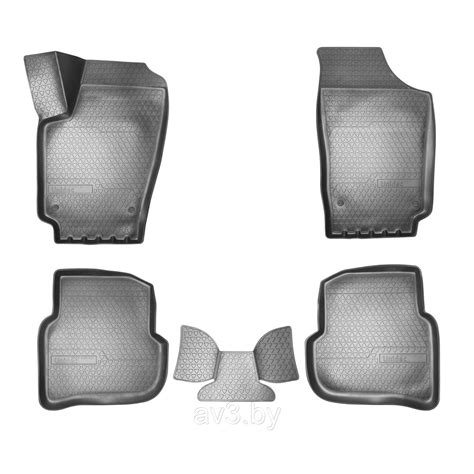 Коврики в салон Volkswagen Polo седан 2010-2020, 3D с подпятником ...