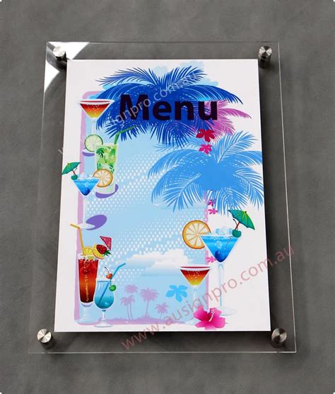 Acrylic Sandwich Menu Boards Menu Display Panels Perspex Menu Display