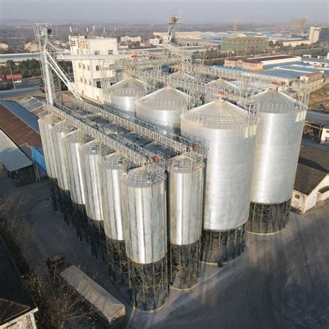 Galvanizing Stainless Steel Grain Silo For Wheat Maize Paddy Soybean