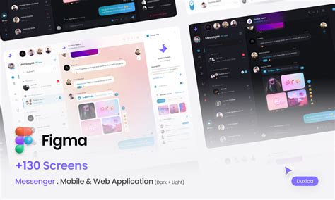 Messenger Mobile And Desktop App Ui Kit Figma