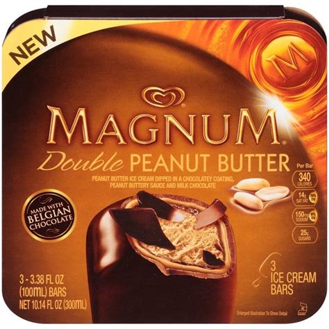 Magnum Ice Cream Bars Double Peanut Butter 3 Ct Instacart