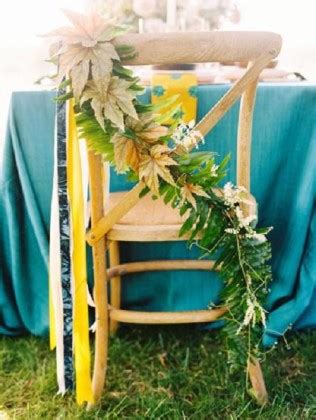 Creative Wedding Chair Decor With Fabric And Ribbons