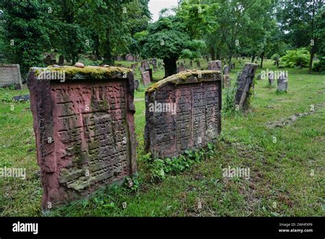 Jüdischer Friedhof Worms Heiliger Sand Rheinland Pfalz Stock Photo