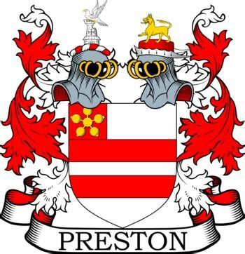 Preston Family Crest and Coat of Arms Research Images, Family Shield ...