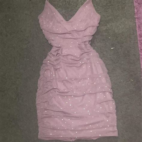 Windsor Womens Pink And Silver Dress Depop