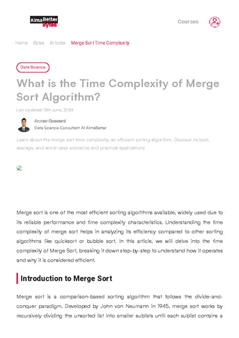 Time Complexity Of Merge Sort 3