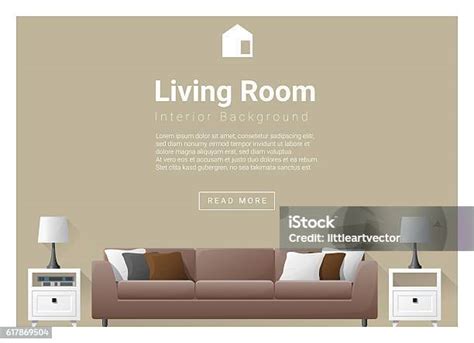 latar belakang interior ruang tamu modern  ilustrasi stok