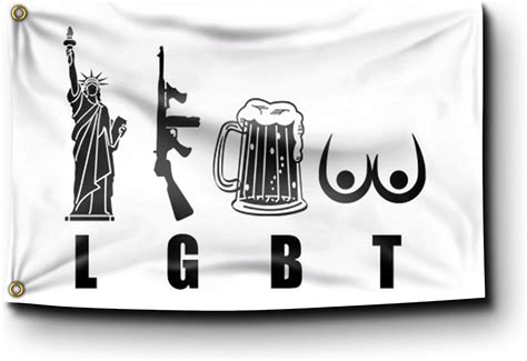 Amazon Banger Lgbt Liberty Guns Beer Tits X Feet Flag