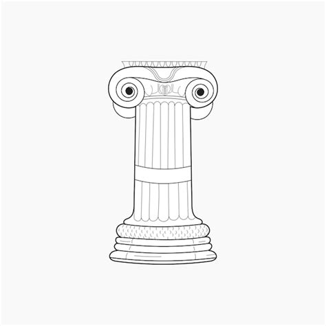 Premium Vector Ancient Greek Architectural Column Illustration