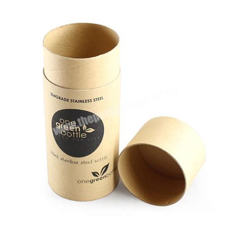 China Custom Beautiful Design Kraft Brown Round Cylinder Small