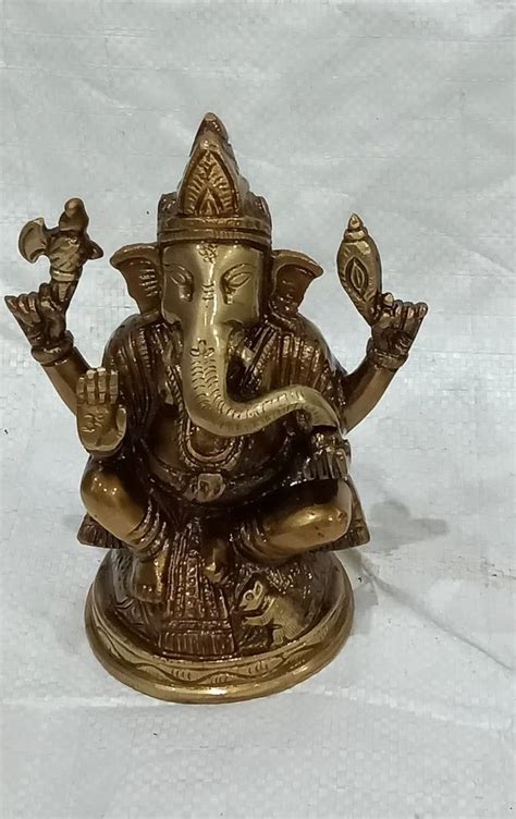 Brown Brass Ganesha Statue Temple At Rs In Aligarh Id