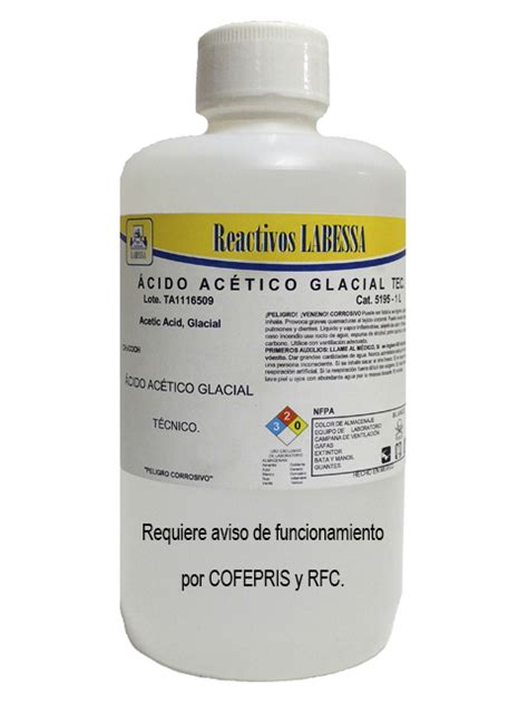 ACIDO ACETICO GLACIAL 1 L TEC REACTIVOS