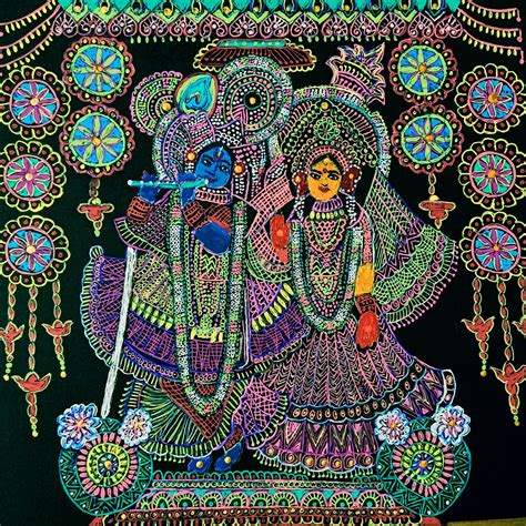 Radha Krishna Using Mandala Art Mandala Art Mandala Art