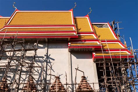 Temple is Under Construction. Stock Image - Image of asia, construction ...