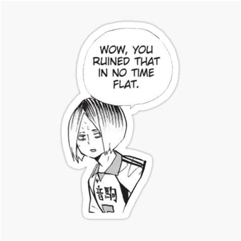 Kenma Haikyuu Manga Cap Sticker For Sale By Joojlia Redbubble