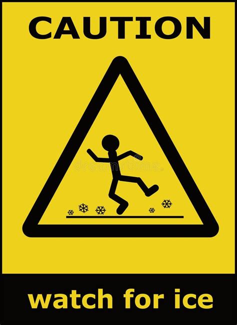 Caution Falling Signs Stock Vector Illustration Of Slippery 4017282