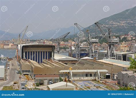 Fincantieri Shipyard editorial stock image. Image of dock - 189637099