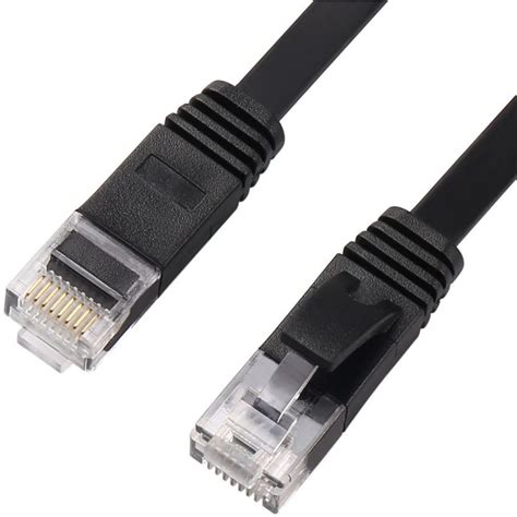 Cablu De Retea UTP Plat Cat6 30 Metri Negru EMAG Ro