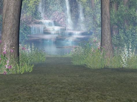 Woodland Waterfall Dreamy Woodland Waterfall Render Affiliate