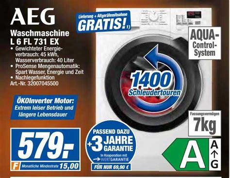 Aeg Waschmaschine L Fl Ex Angebot Bei Expert Techno Land