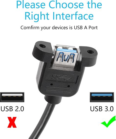 Buy SinLoon 2 PCS Panel Mount USB 3 0 Extension Cable 90 Degree Left