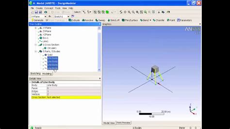 Using Joints To Connect Line And Solid Bodies Ansys Mechanical