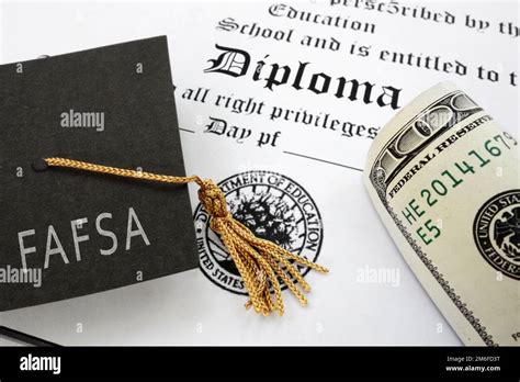 fafsa  application  federal student aid text  graduation cap