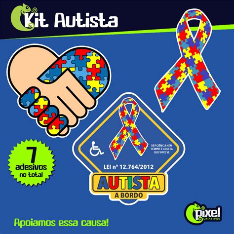 Kit Autista Adesivos Vinil Alta Qualidade Shopee Brasil